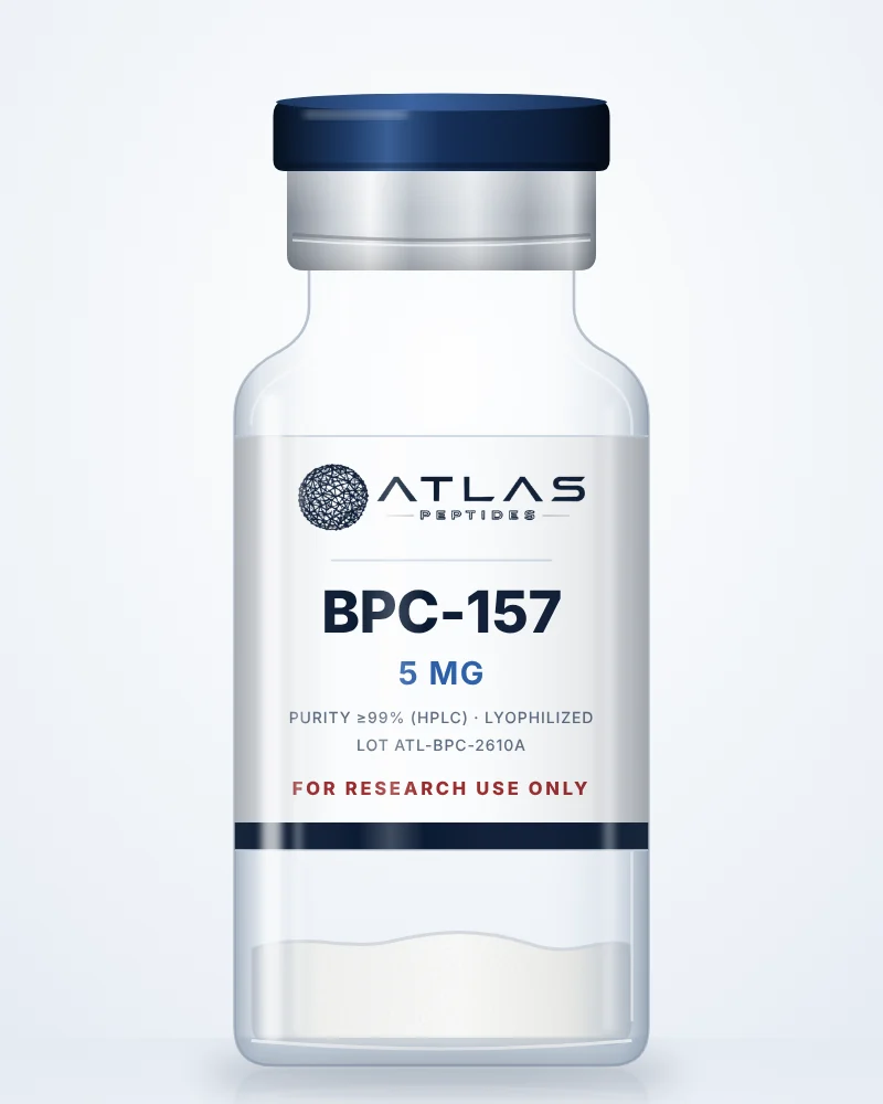BPC-157 5 mg research vial, Atlas Peptides