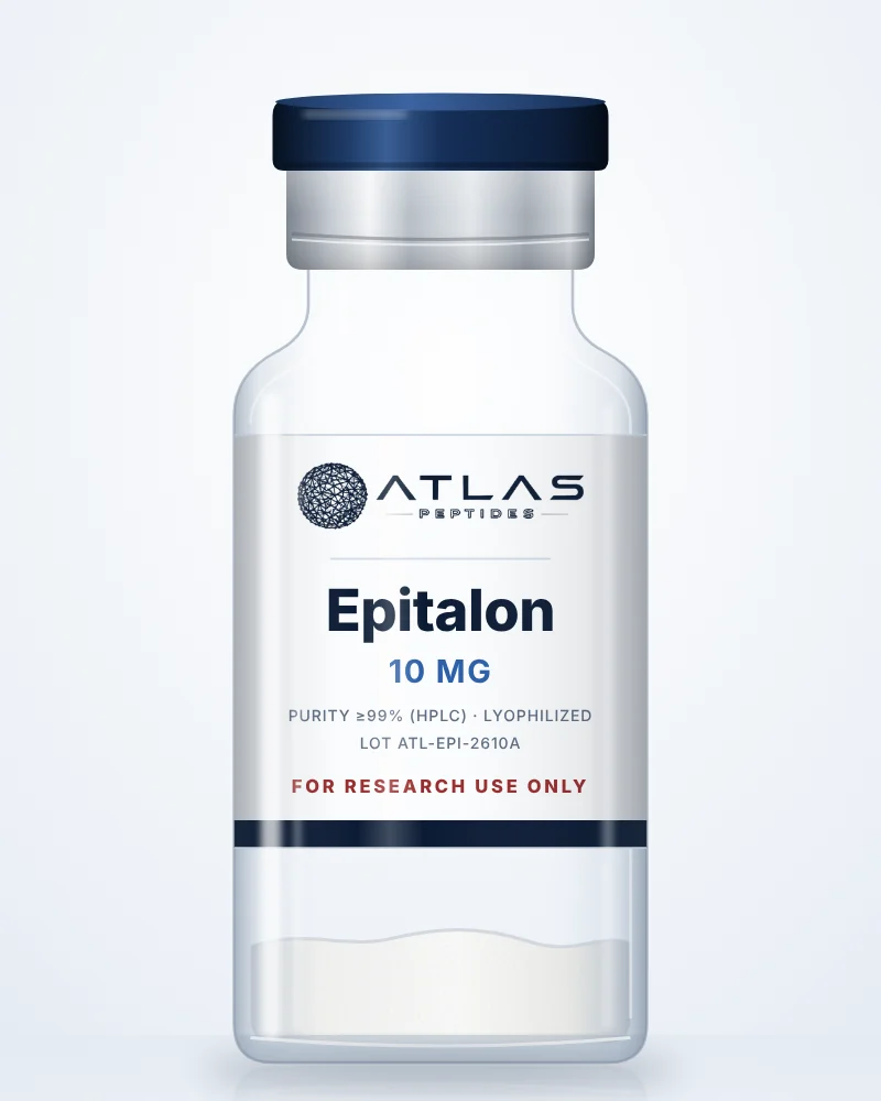 Epitalon 10 mg research vial, Atlas Peptides