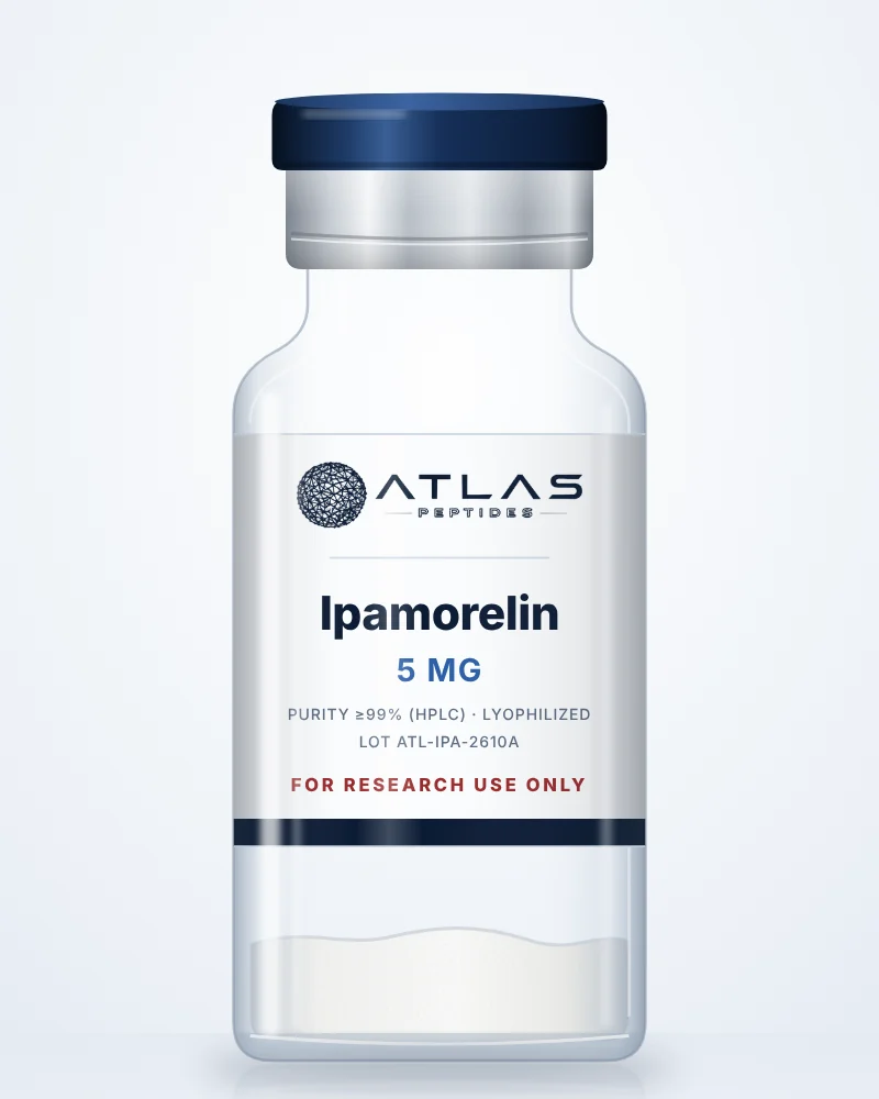 Ipamorelin 5 mg research vial, Atlas Peptides