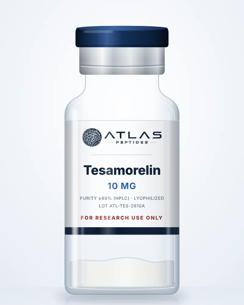 Tesamorelin 10 mg research vial, Atlas Peptides